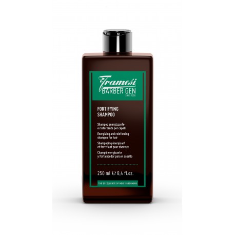 FRAMESI BARBER FORTIFYING shampoo 250ml - ŠAMPŪNAS SILPNIEMS PLAUKAMS